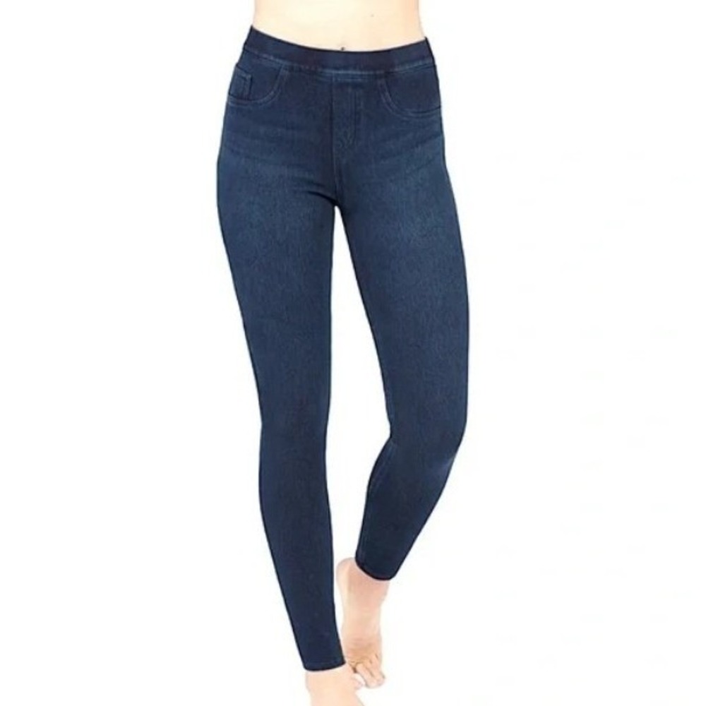 Spanx Womens Size Large Navy Blue Ankle Jean ish Leggings NWT